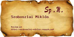 Szoboszlai Miklós névjegykártya